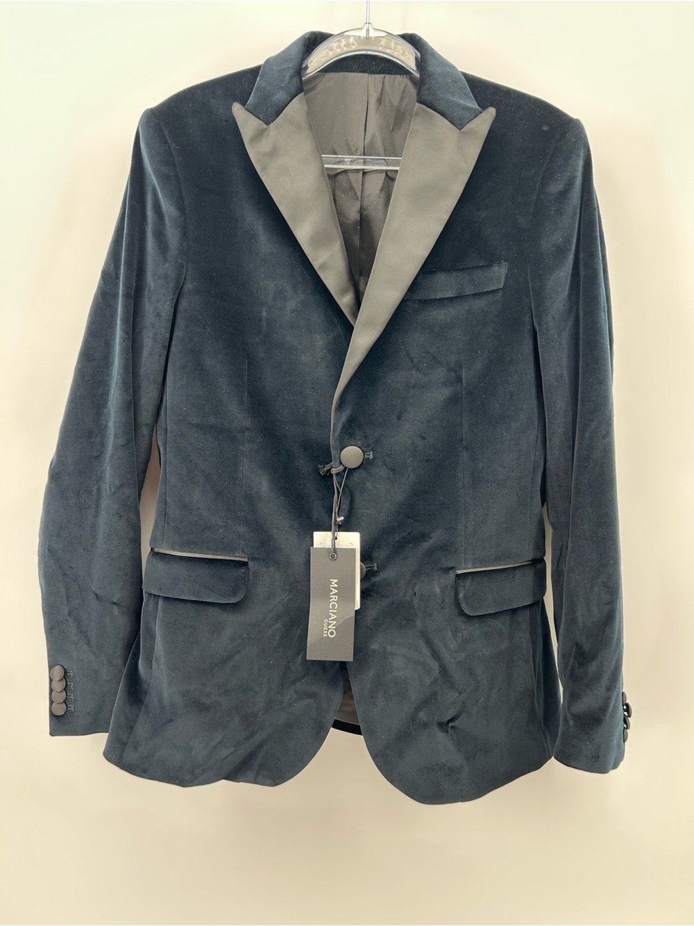 Men’s Marciano Velvet Blue Tuxedo Blazer Size EU  46 US size S